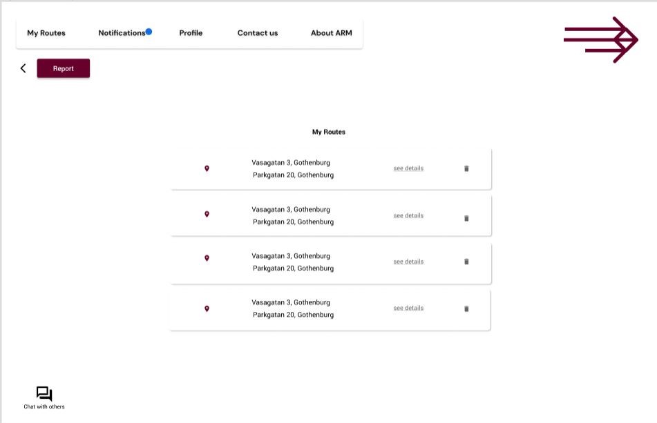 image of my routes design for web